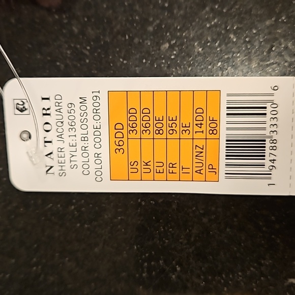 💕NATORI💕 Sheer Jacquard Full Fit Contour Underwire Bra ~ Blossom Pink 36DD NWT - Picture 10 of 11